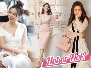 Diện váy áo thanh lịch ngọt ngào, Hồng Diễm, Đông Nhi, Hoàng Thùy Linh dắt tay nhau vào top mặc đẹp 