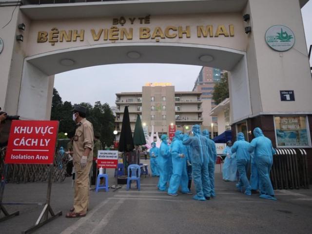 Thêm 9 ca mắc COVID-19, 7 người ở BV Bạch Mai, 1 người ở KĐT Thanh Hà