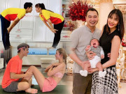Làm đẹp - Ở nhà mùa dịch: ông xã Khánh Thi tập thể dục cùng vợ, chồng Lan Khuê hít đất độc chiêu