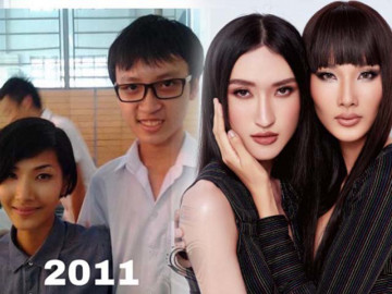 Kinh ngạc trước bức ảnh Hoàng Thùy chụp cùng fan nam 9 năm và hiện tại