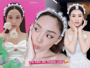 3 mỹ nhân Việt - Hàn đụng hàng khi cùng diện cài tóc ngọc trai