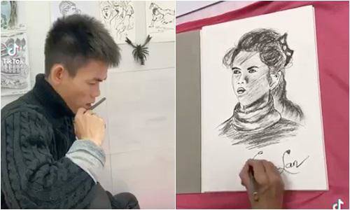 amp;#34;YouTuber chăn bòamp;#34; Soytiet trổ tài hội hoạ, vẽ tranh bạn gái khiến dân mạng bất ngờ - 1