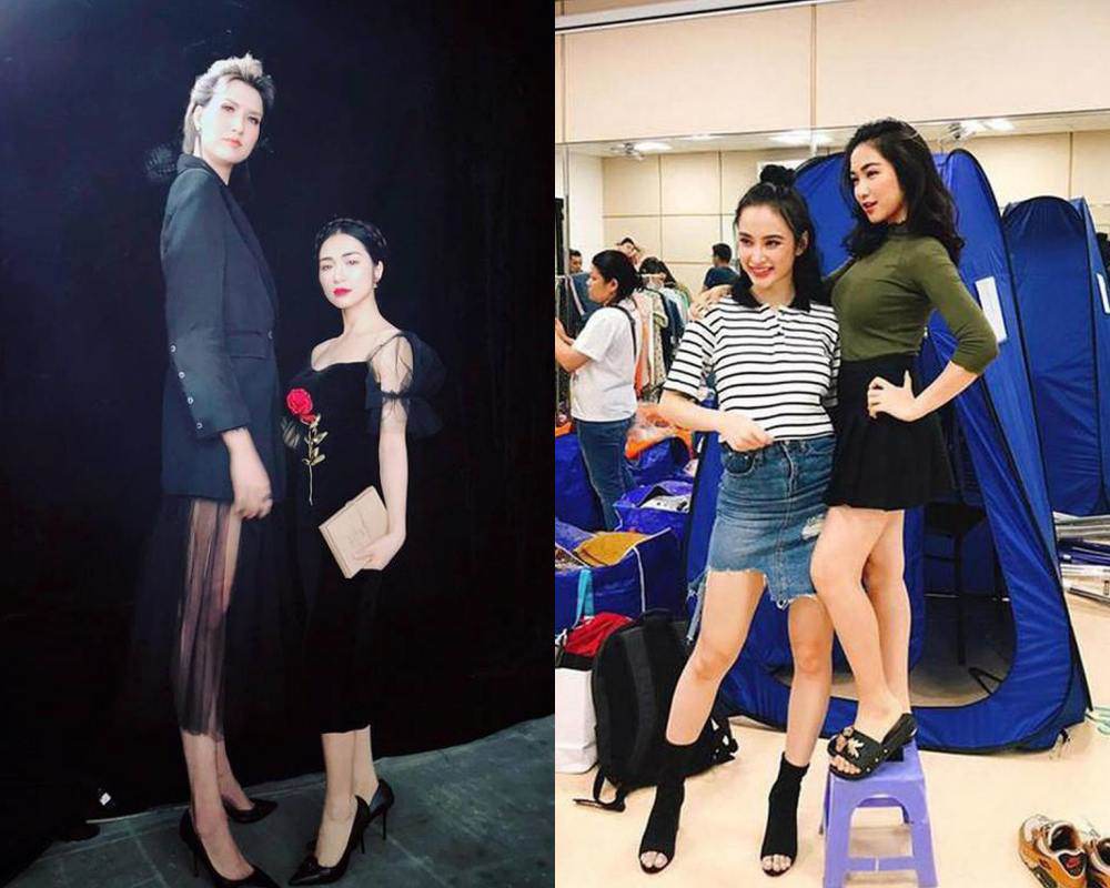 Cười nghiêng ngả khi nhìn sao Việt đứng cạnh amp;#34;người khổng lồamp;#34; - 8