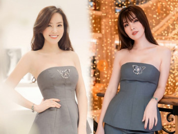 Á hậu Thụy Vân biến hình chóng mặt như gái trẻ, khác biệt nhờ vài cọng tóc