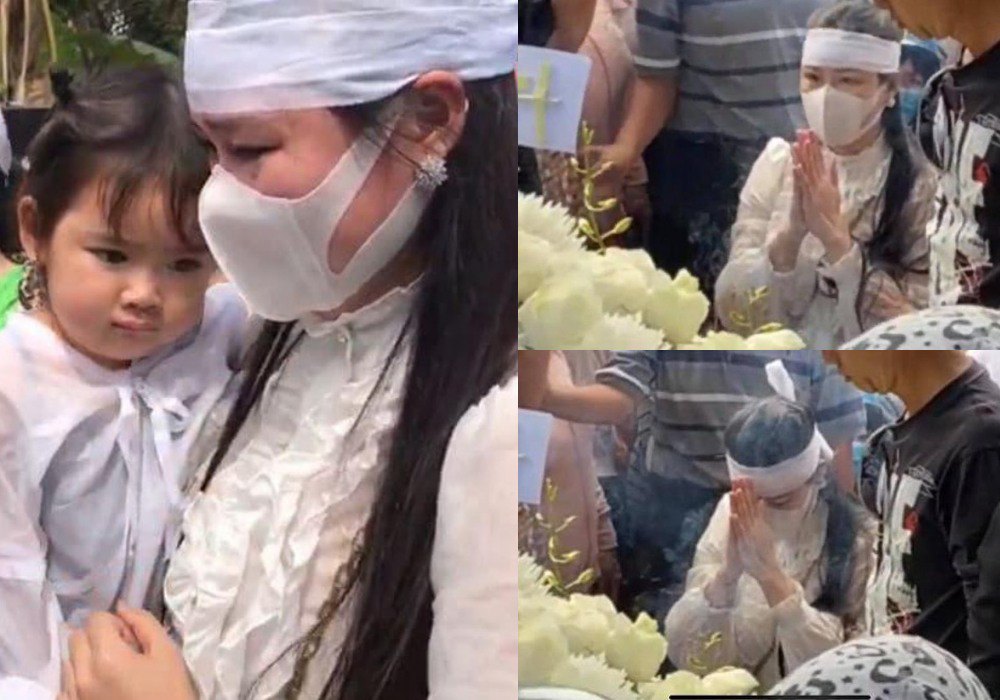 Linh Lan và con gái cúi lạy trong lễ an táng Vân Quang Long - 8
