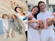 Bà bầu - 3 mỹ nhân Việt vừa sinh đôi: Mẹ mang bầu vất vả, con ra đời giống bố như đúc