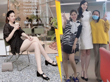 Biết Mai Ngọc có lợi thế chiều cao, nhưng chân dài tới nách các chị em thế này quả không tưởng