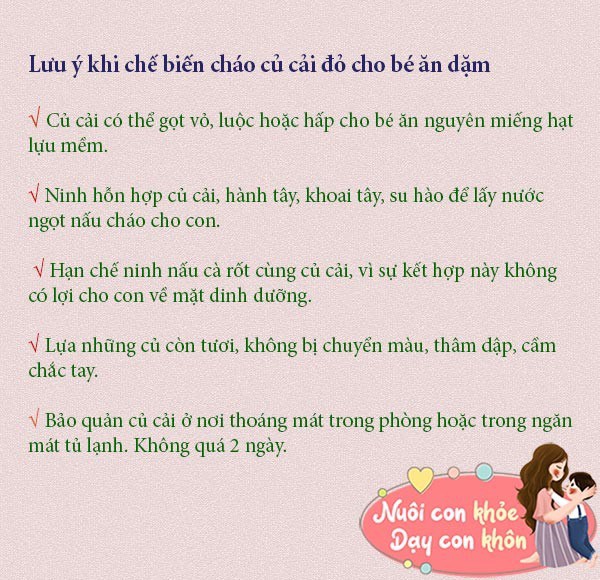 Trẻ ăn củ cải đỏ rất có lợi, 5 cách nấu cháo củ cải đỏ ăn dặm dễ làm - 14