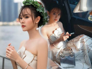 Thời trang - Mặc đẹp đến độ túi hiệu bị lu mờ, Midu hoá “tiên hoa” với đầm đục lỗ lạ mắt