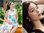 Bà bầu - Thời mang bầu, Dương Cẩm Lynh tăng 25kg, sinh xong đeo tất để che đi bàn chân con