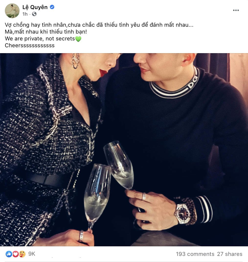 Lệ Quyên xác nhận hẹn hò bạn trai kém 12 tuổi, khoe cả amp;#34;tín vật tình yêuamp;#34; - 2