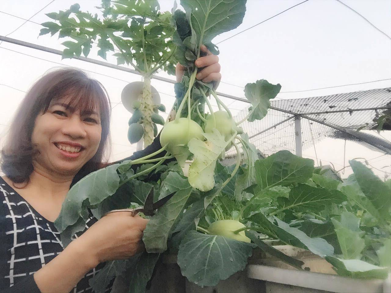 Tết ấm của mẹ đảm Hà Nội trồng rau sạch, nuôi gà ngon trên sân thượng bé hin hin - 14