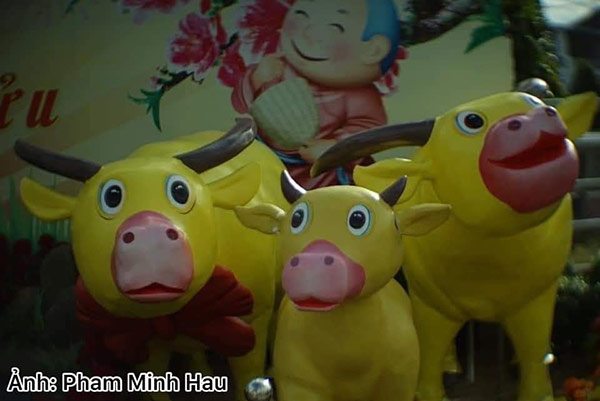 Loạt ảnh linh vật trâu amp;#34;ngáo ngơamp;#34; xuống phố chào Tết Tân Sửu, CĐM hài hước: amp;#34;Nhìn cười cả nămamp;#34; - 7