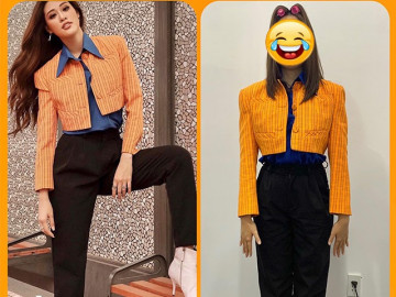 Em gái Trấn Thành gặp họa khi muốn mặc đồ giống hoa hậu