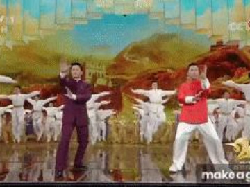 Màn biểu diễn võ thuật đón Xuân mãn nhãn của Chân Tử Đan và Ngô Kinh