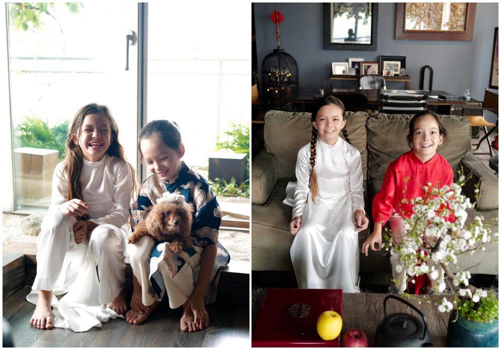 Hồng Nhung khoe ảnh cặp song sinh từng mùa Tết: ngày bé tựa thiên thần, 9 tuổi cao vượt trội - 8