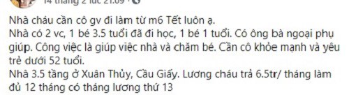 Giúp việc đồng loạt nghỉ vô thời hạn sau Tết, chị em cuống cuồng tìm người giữa mùa dịch COVID-19 - 1
