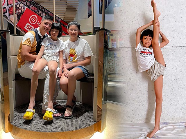 Đúng là con nhà tông, công chúa út nhà Bình Minh mới 8 tuổi đã có đôi chân chuẩn siêu mẫu