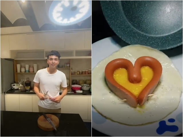 Hồ Quang Hiếu học đòi làm xúc xích trứng hình trái tim lãng mạn và cái kết đau ruột