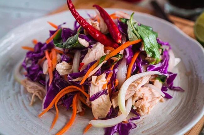 Cách làm gỏi gà bắp cải xé phay vị chua ngọt thanh mát giải ngán - 8