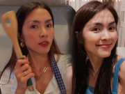 Làm đẹp - Vào bếp mà không đầu bù tóc rối, Tăng Thanh Hà tỏa sáng nhờ làn da căng mịn miễn chê