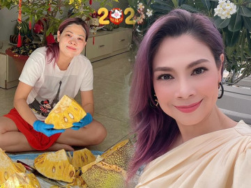 Búp bê Thanh Thảo đổi màu tóc liên tục, vừa bổ mít vừa dưỡng da bảo sao U50 vẫn trẻ