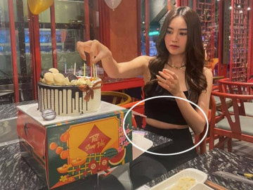 Lan Ngọc cũng bị dính lời nguyền bánh chưng khi vòng eo 54cm có thêm ngấn mỡ