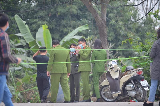 Lực lượng công an phong toả hiện trường nơi xảy ra vụ việc.