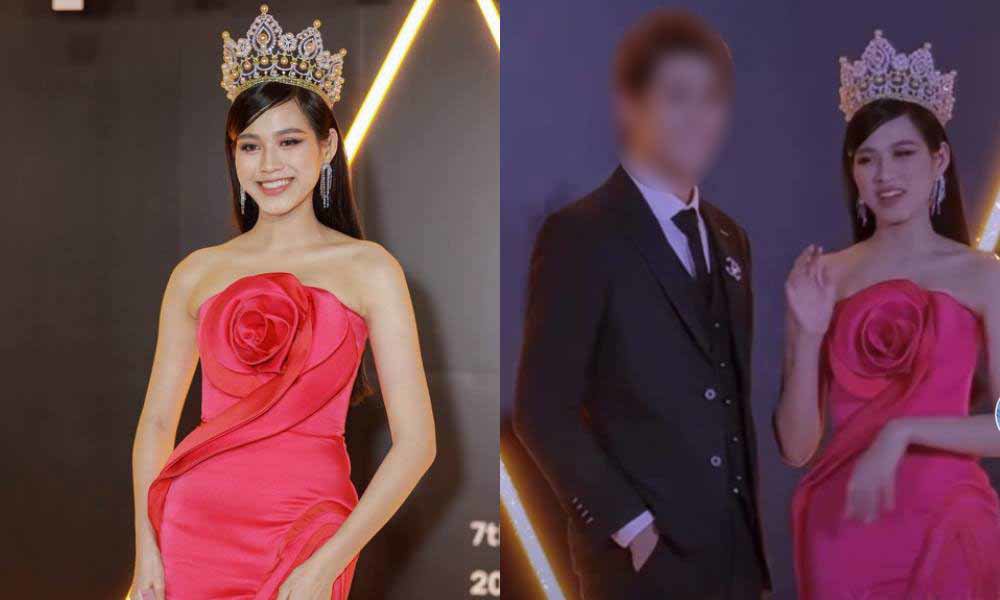 Hoa hậu Đỗ Thị Hà tỏ thái độ khi đồng nghiệp nam ôm eo trên thảm đỏ - 2