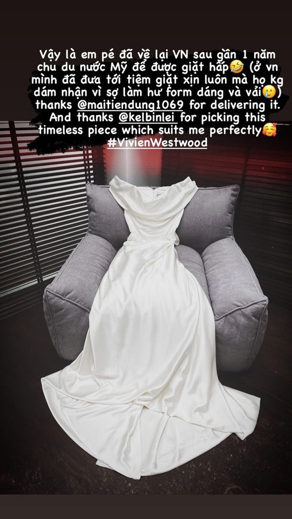 Sau 1 năm ngày cưới, Tóc Tiên khoe váy đắt giá, chia sẻ quá trình giặt hấp cầu kỳ - 6
