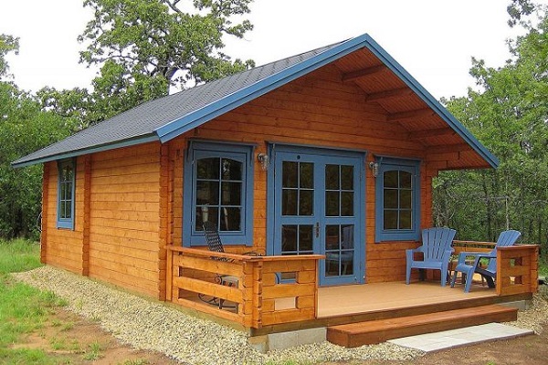 Một mẫu nhà gỗ nhỏ đẹp khác với thiết kế phù hợp cho một gia đình nhỏ