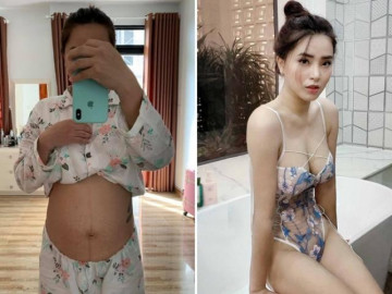 Hải Băng hô biến bụng xồ xề sau sinh thành dáng nuột