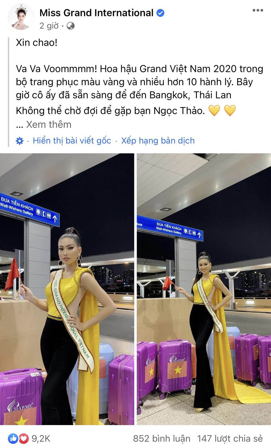 amp;#34;Lên đồamp;#34; xuất trận Miss Grand, á hậu Ngọc Thảo bị soi copy ý tưởng từ Catriona Gray - 5