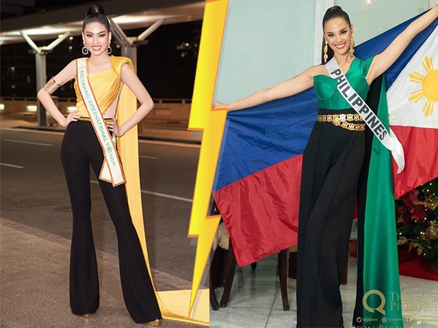 Lên đồ xuất trận Miss Grand, á hậu Ngọc Thảo bị soi copy ý tưởng từ Catriona Gray