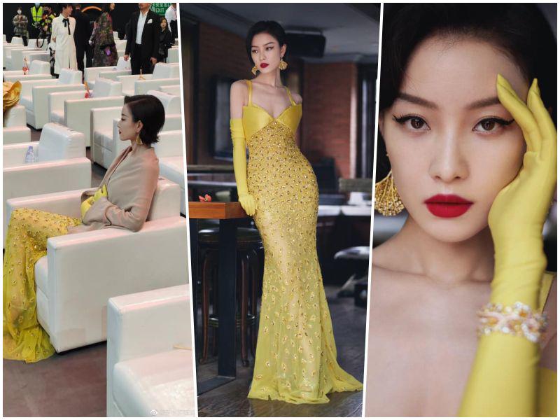 Sao Cbiz nhuộm vàng thảm đỏ hot nhất: Angelababy hoá công chúa, Quan Hiểu Đồng khoe đôi chân amp;#34;kiếm Nhậtamp;#34; - 4