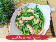 Bếp Eva - Ít người biết nhưng mực xào lá hẹ rất ngon, không tanh, ăn vào là thích