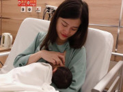 Bà bầu - Đông Nhi đăng ảnh kéo áo cho con bú trong phòng phụ sản- khoảnh khắc thật đẹp của người mẹ