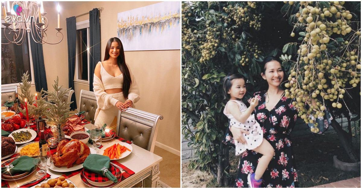 Phạm Hương, Kim Hiền lấy chồng, nuôi con trên đất Mỹ: Cùng ở nơi rộng rãi, thích thú làm vườn