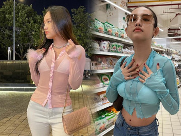 Khoe đồ đi siêu thị nhưng Thuý Vi bị chê trách vì ăn diện kém duyên