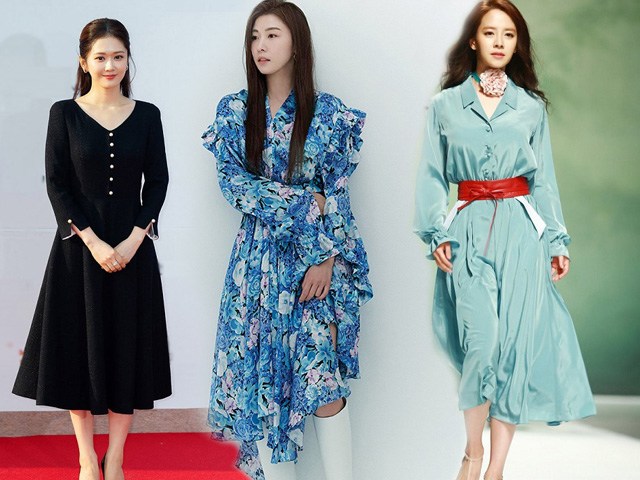 Hội mỹ nhân U40 xứ Hàn đều yêu thích một kiểu váy, chẳng cầu kỳ mà lại đẹp thanh lịch