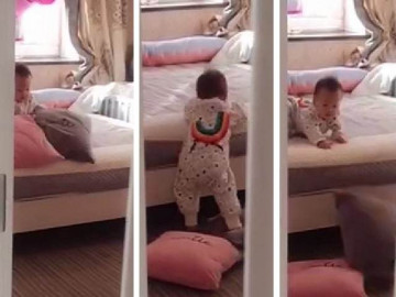 Thấy con thức giấc, mẹ lén nhìn qua khe cửa liền không thể bình tĩnh: Con quá thông minh