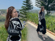 Thời trang - Đi dạo bờ hồ, Lan Ngọc cũng đeo sương sương chiếc túi hơn 35 triệu đồng