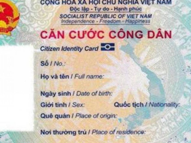 Ngôn ngữ tiếng Anh trên thẻ căn cước công dân gắn chip dùng để làm gì?