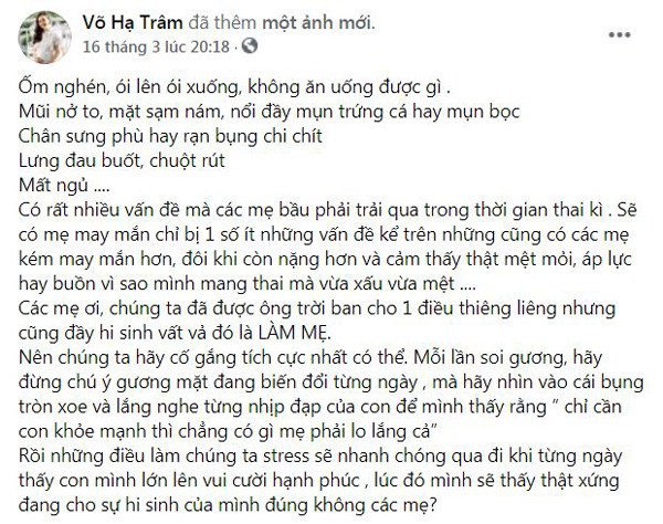 Võ Hạ Trâm liệt kê những khó khăn khi mang bầu và bí quyết vượt qua - 3