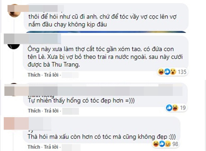 Dụi mắt 3 lần cũng không nhận ra Tiến Luật amp;#34;làm đỏmamp;#34; chữa hói, Thu Trang liền ý kiến - 4