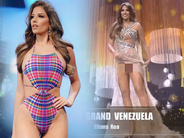 Quá nhập tâm trình diễn phần thi dạ hội, hoa hậu Venezuela gặp sự cố trên sóng Miss Grand International