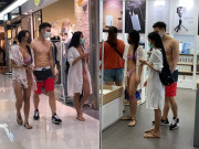 Tin tức - Hai cô gái mặc bikini dắt theo chàng trai bán khỏa thân vào trung tâm thương mại, MXH "dậy sóng"