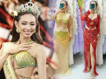 Váy dạ hội của Hoa hậu Thùy Tiên bị may nhái, bất ngờ nhất là thái độ của nhà thiết kế