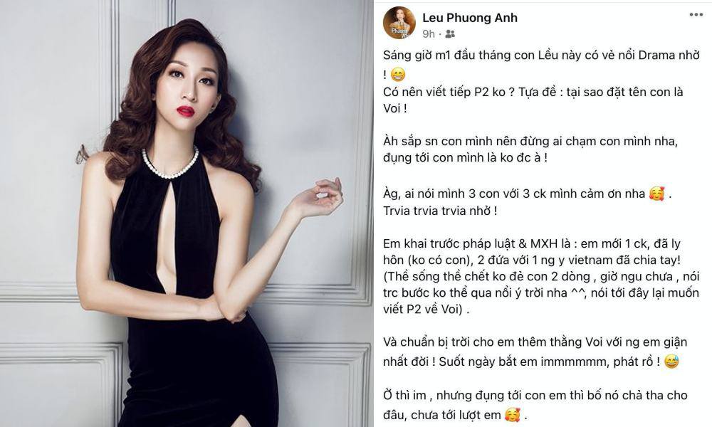 Bài viết mới nhất của nữ ca sĩ 8X, khẳng định 2 con đầu của mình có chung 1 bố.