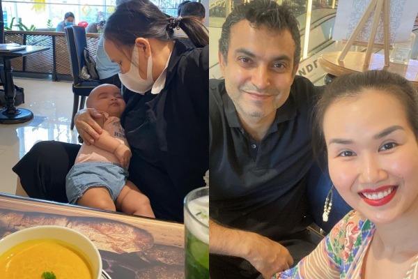 Vợ chồng nữ ca sĩ may mắn khi có bảo mẫu hỗ trợ việc chăm sóc bé Moon nên vẫn có thời gian riêng tư dành cho nhau.